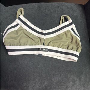 Five AXS Green Striped Bralette